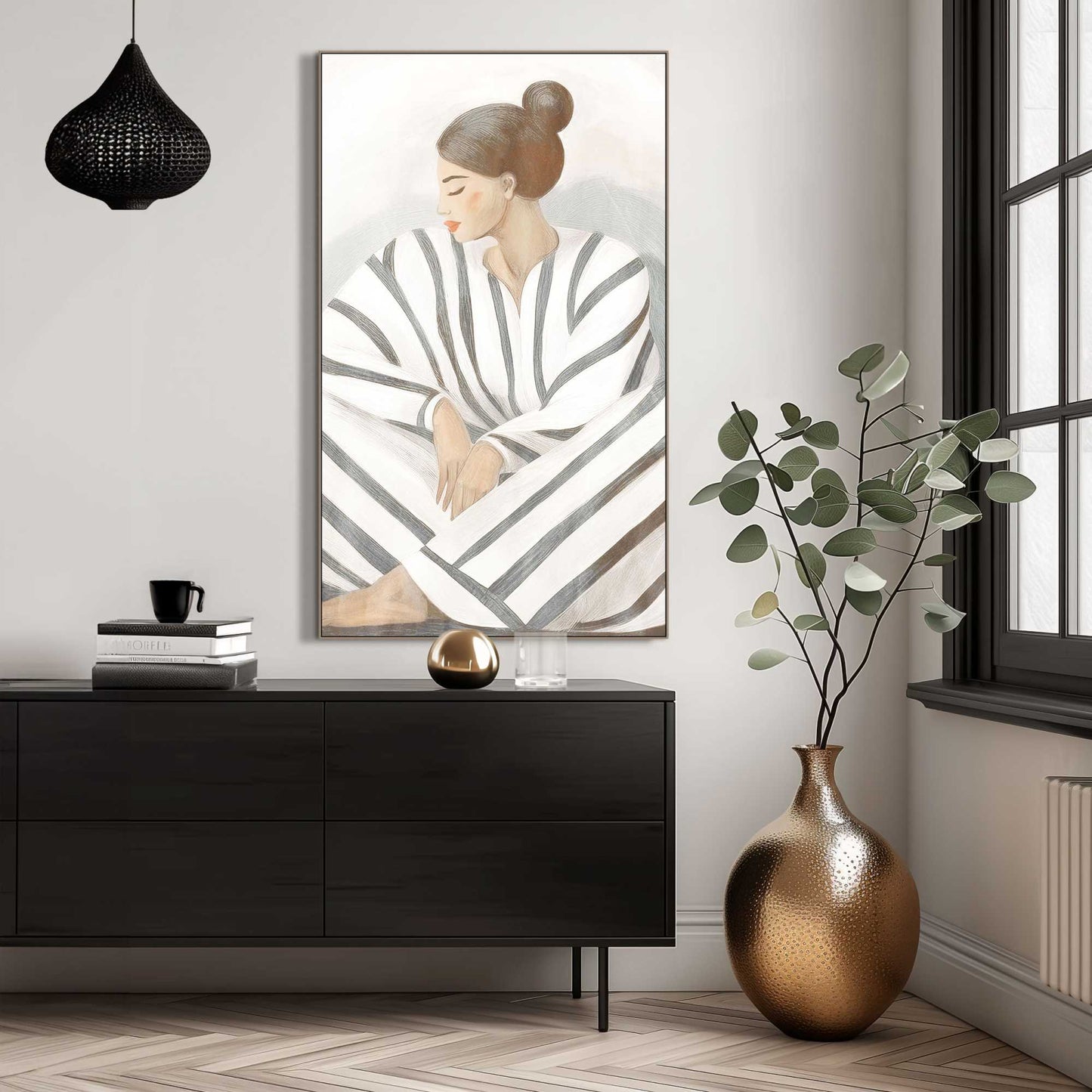 Gerahmtes Bild Zen-Dame 118x70