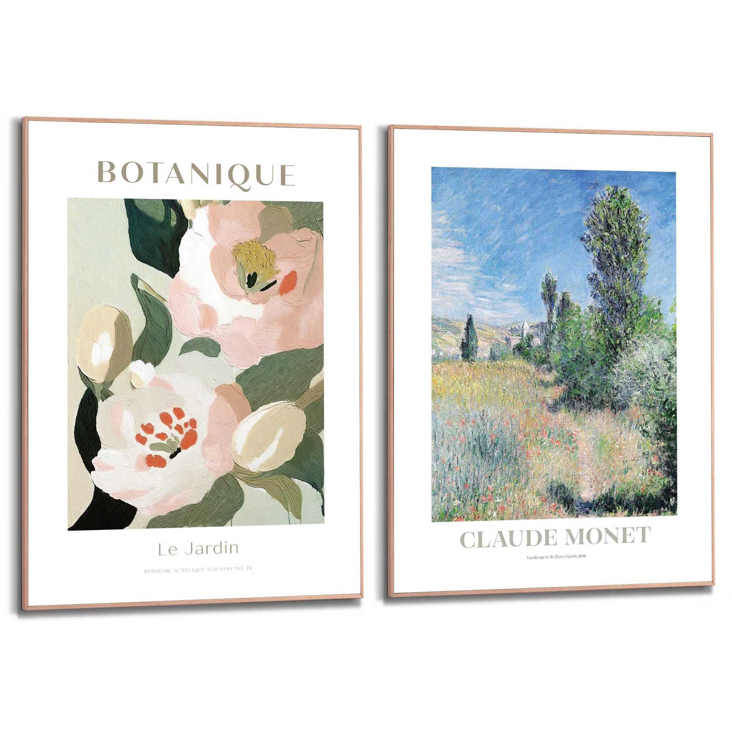 Schilderijen set Monet tuin bundel