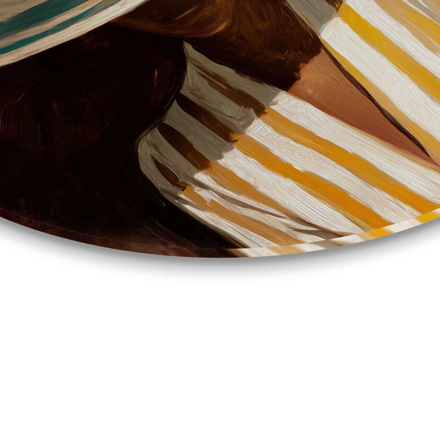 Glasbild Stille in der Sonne 50 Rund