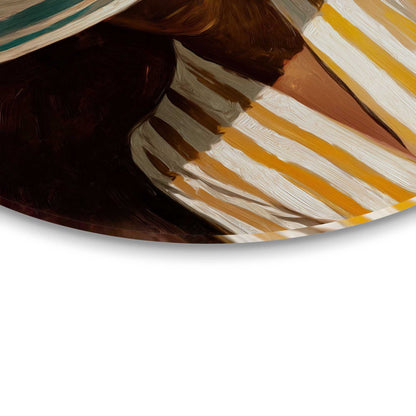 Glasbild Stille in der Sonne 50 Rund