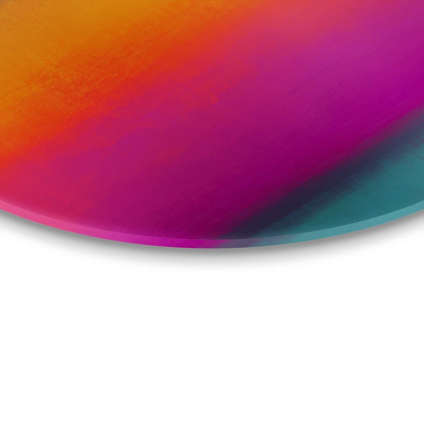Glasbild Coucher de soleil cosmique 50 Rund