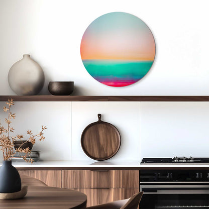 Glasbild Sonnenaufgang 50 Rund