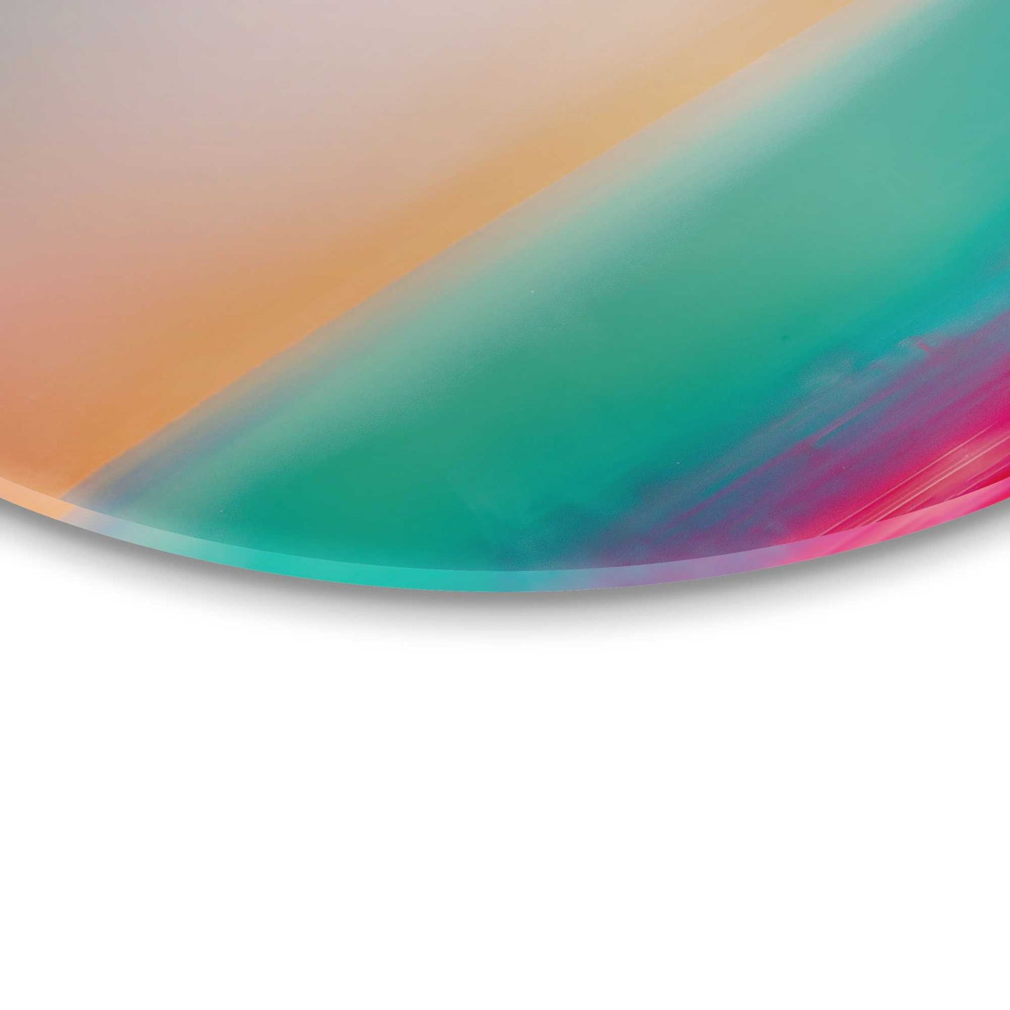 Glasbild Sonnenaufgang 50 Rund