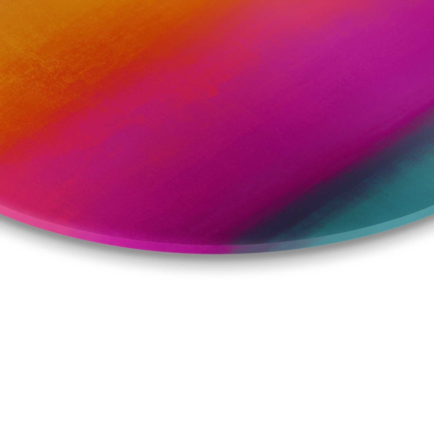 Glasbild Kosmischer Sonnenuntergang 70 Rund