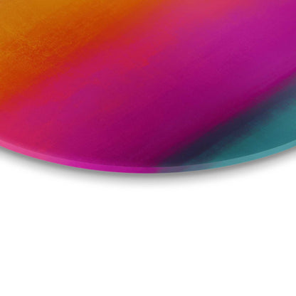 Glasbild Kosmischer Sonnenuntergang 70 Rund