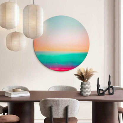 Glasbild Sonnenaufgang 70 Rund
