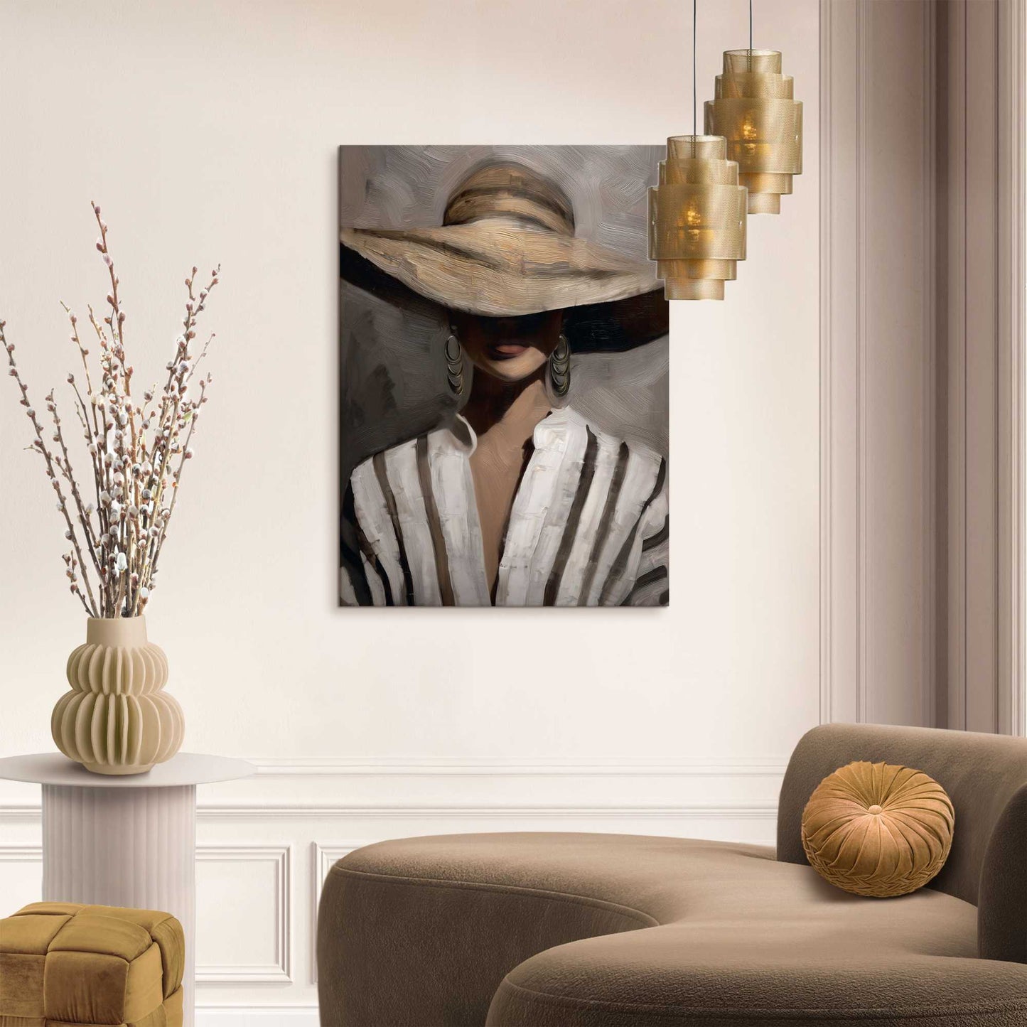 Leinwandbild Stilvolle Dame 70x50