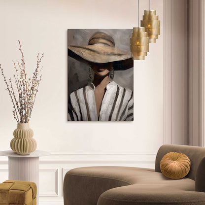 Leinwandbild Stilvolle Dame 70x50