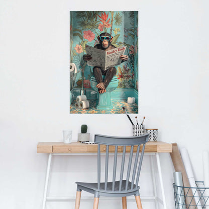Poster Aap op Toilet 91,5x61