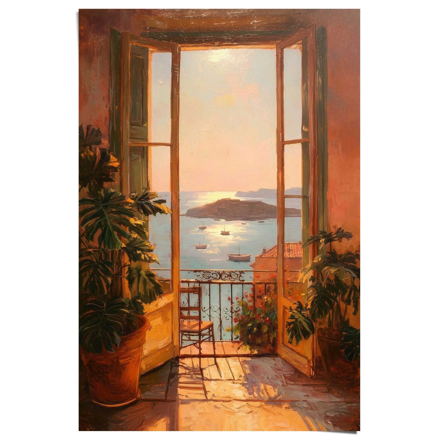 Poster Uitzicht op Zee 91,5x61
