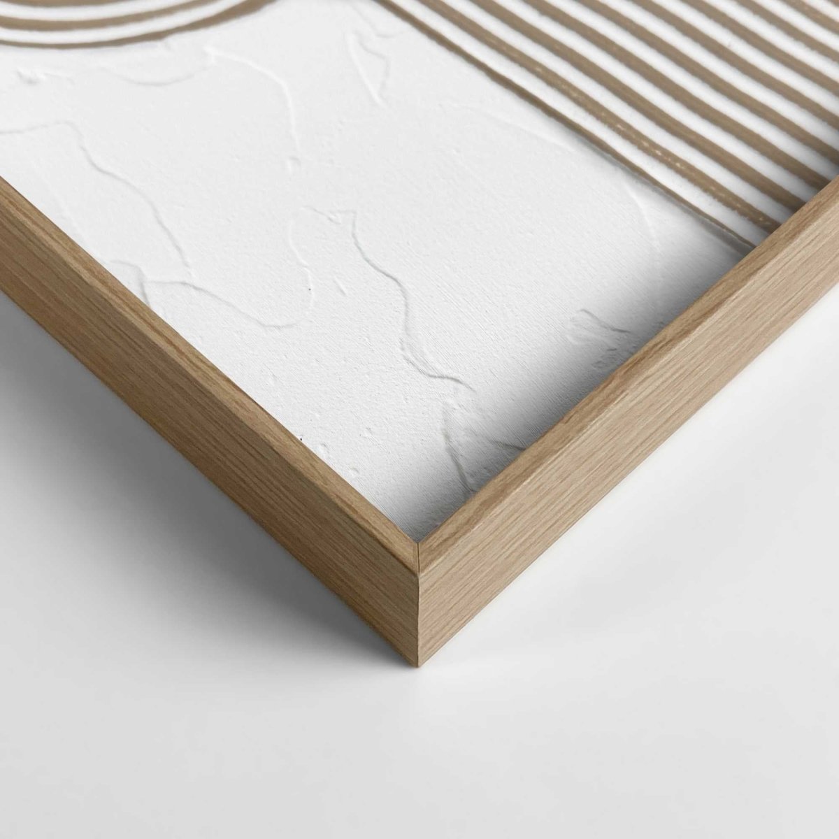 Abstracte wanddecoratie set met structuur Taupe bogen 40x30 - Reliëf Art - Reinders