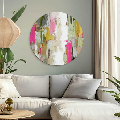 Glasschilderij Abstracte harmonie 70 Rond - Reinders