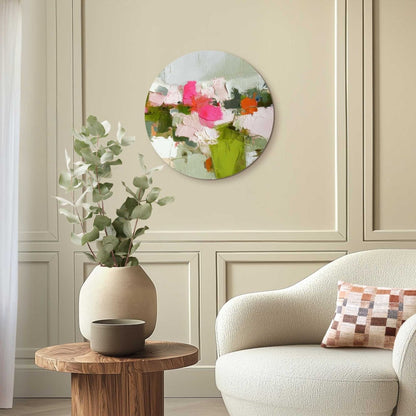 Glasschilderij Abstracte lente 50 Rond - Reinders