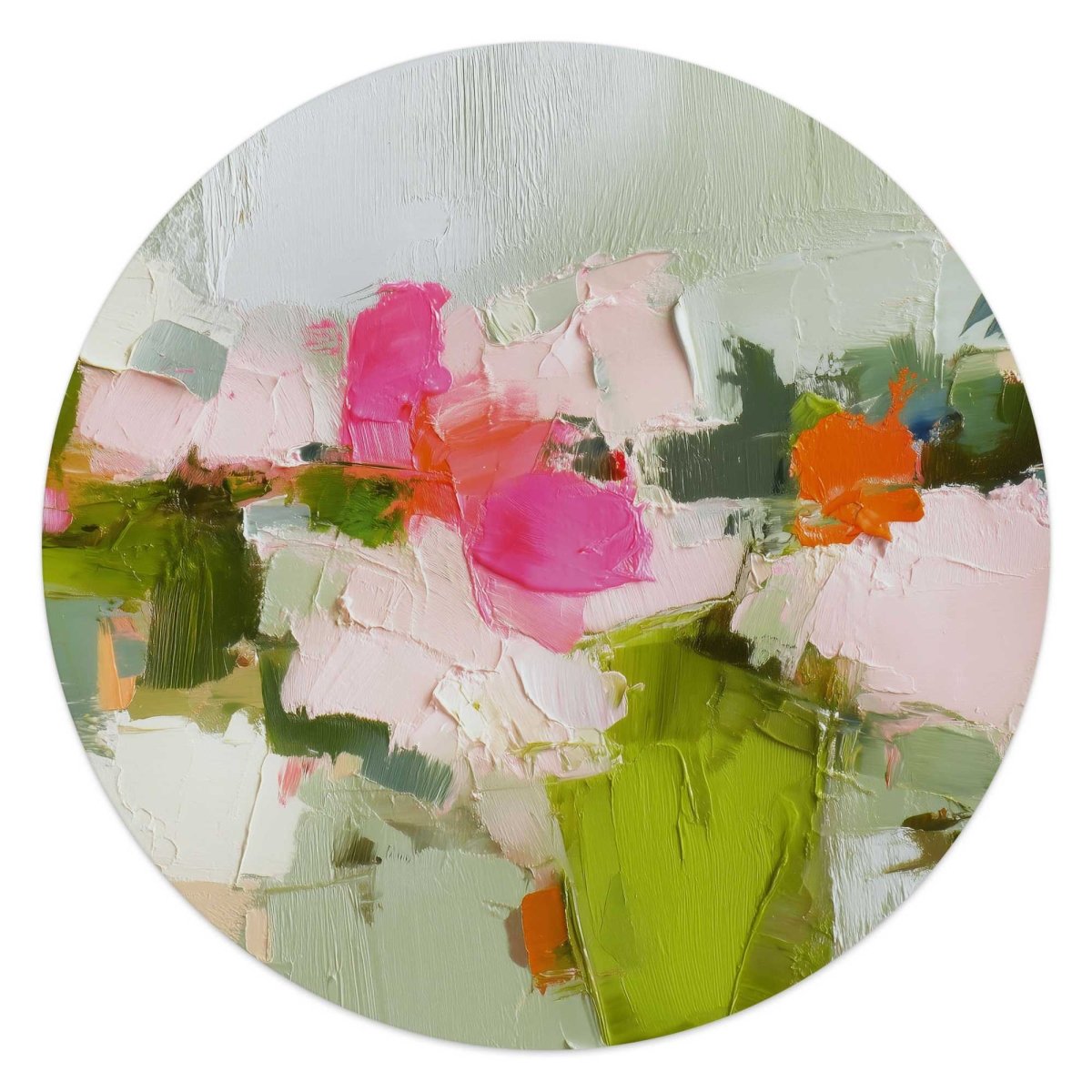Glasschilderij Abstracte lente 50 Rond - Reinders