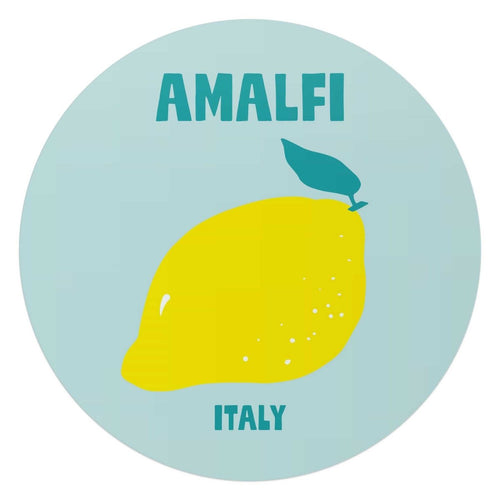 Glasbild Amalfi 70 Rund