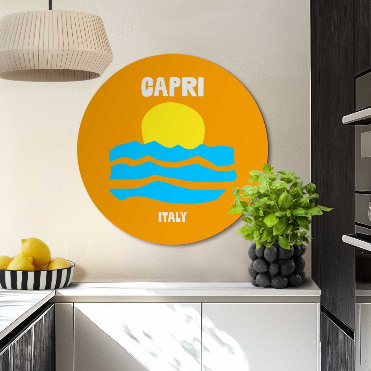 Glasschilderij Capri 70 Rond - Reinders