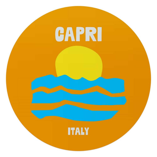 Glasbild Capri 70 Rund