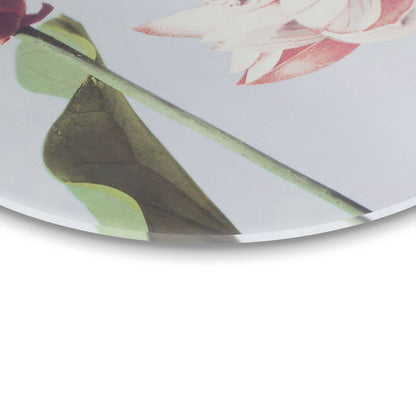 Glasschilderij Elegante Bloem 70 Rond - Reinders
