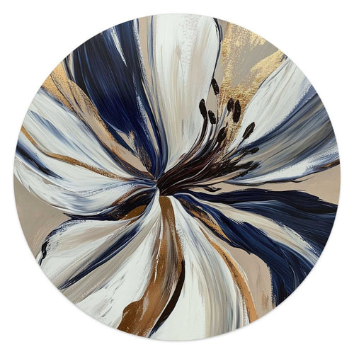 Glasbild Glamour Blume 50 Rund