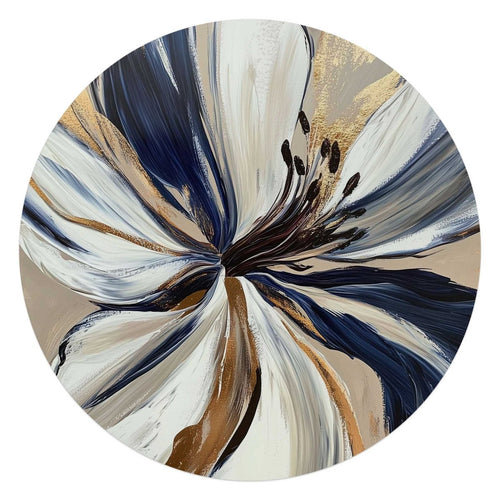 Glasbild Glamour Blume 70 Rund