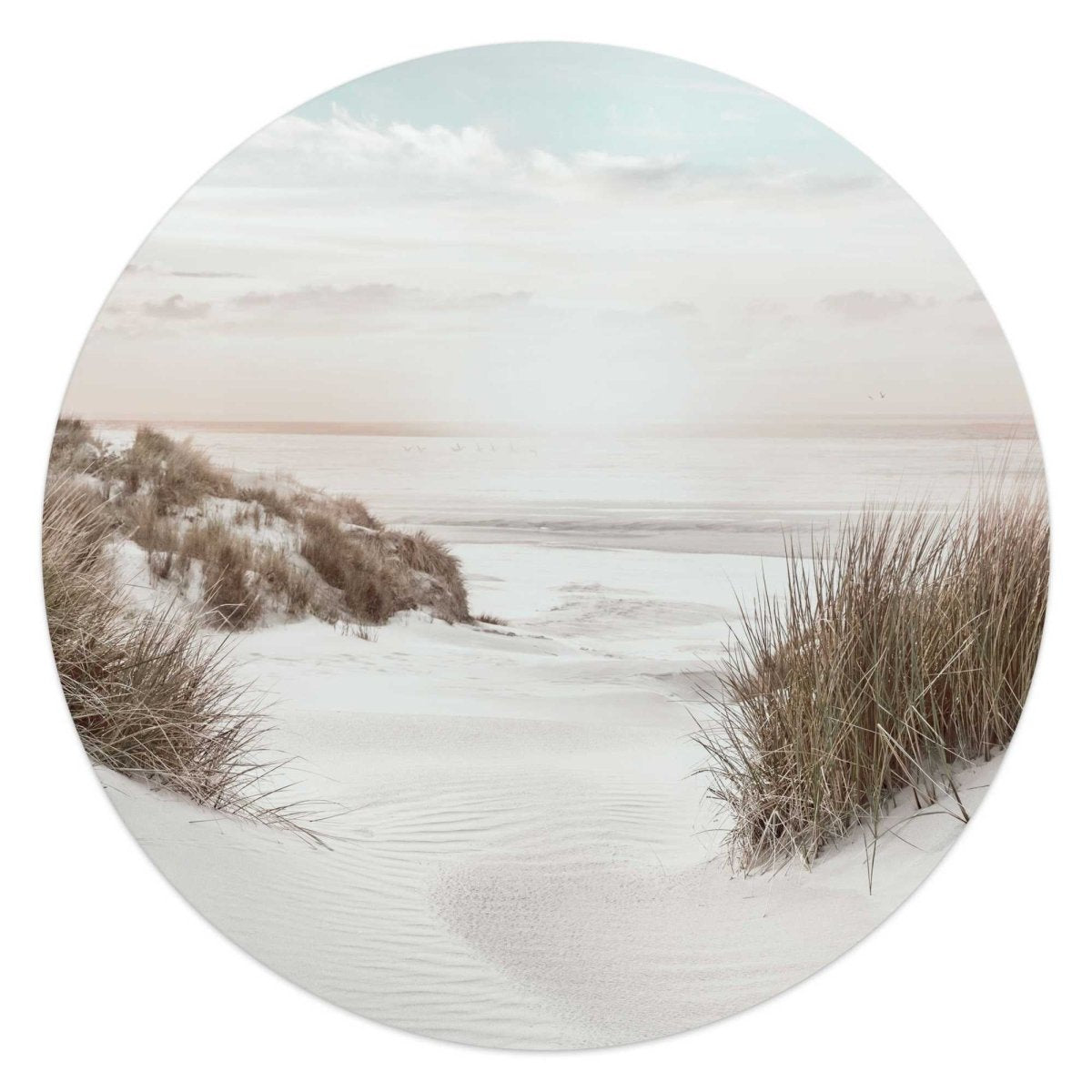 Glasschilderij Horizon aan het strand 50 Rond - Reinders