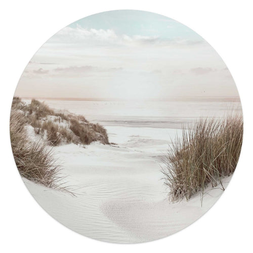 Glasbild Horizont am Strand 50 Rund