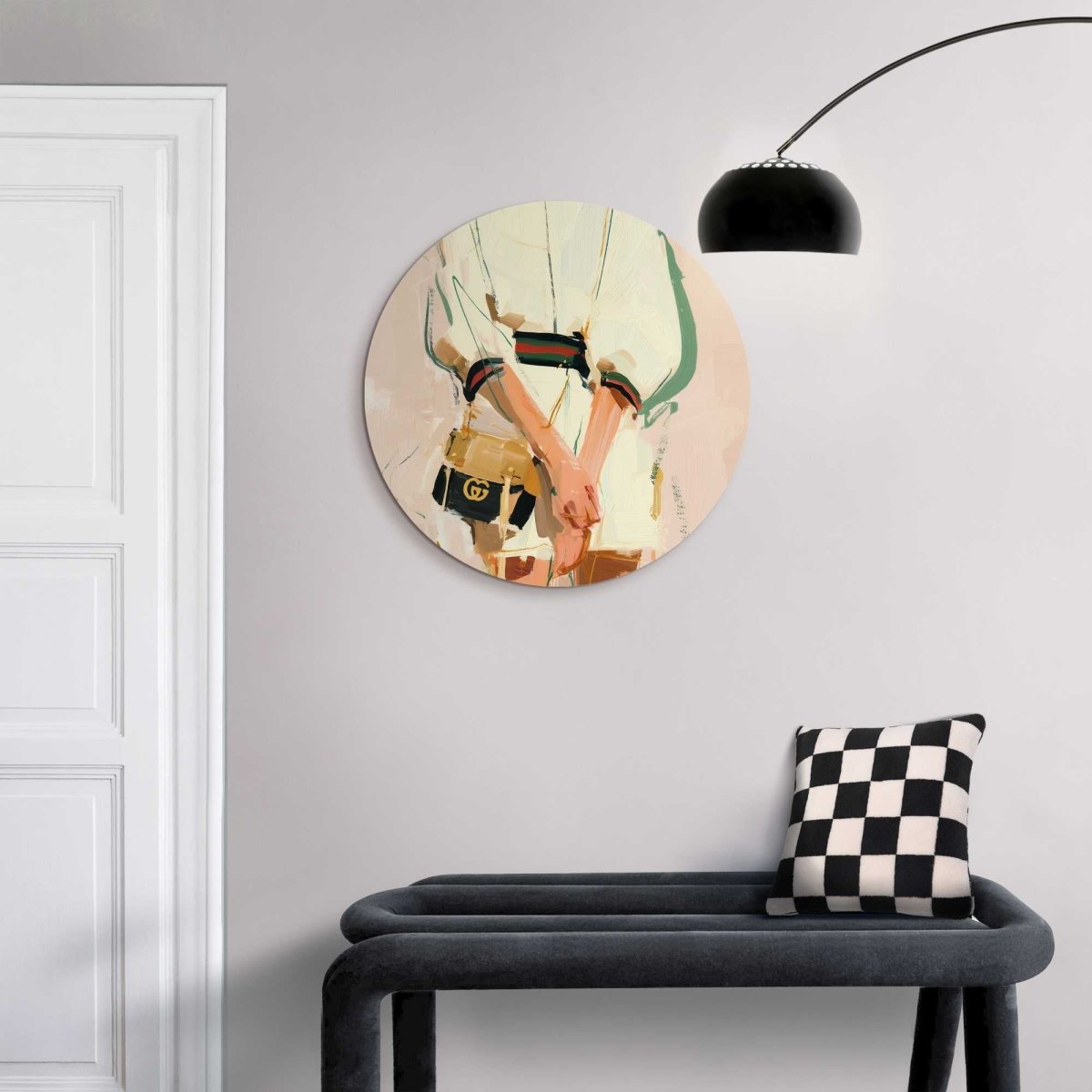 Glasschilderij Italiaanse looks 50 Rond - Reinders