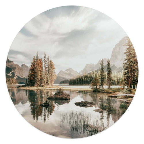 Glasbild Berglandschaften 50 Rund