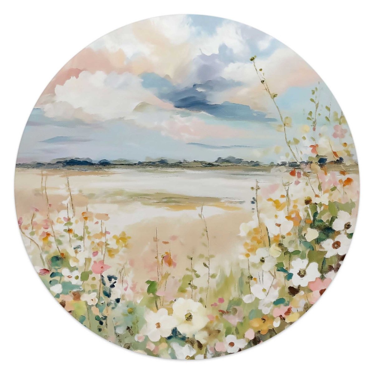 Glasschilderij Lente horizon 50 Rond - Reinders