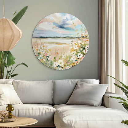 Glasschilderij Lente horizon 70 Rond - Reinders