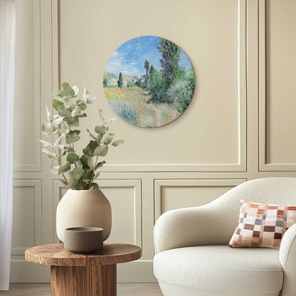 Glasschilderij Monet - landschap in Ile Saint - Martin 50 Rond - Reinders