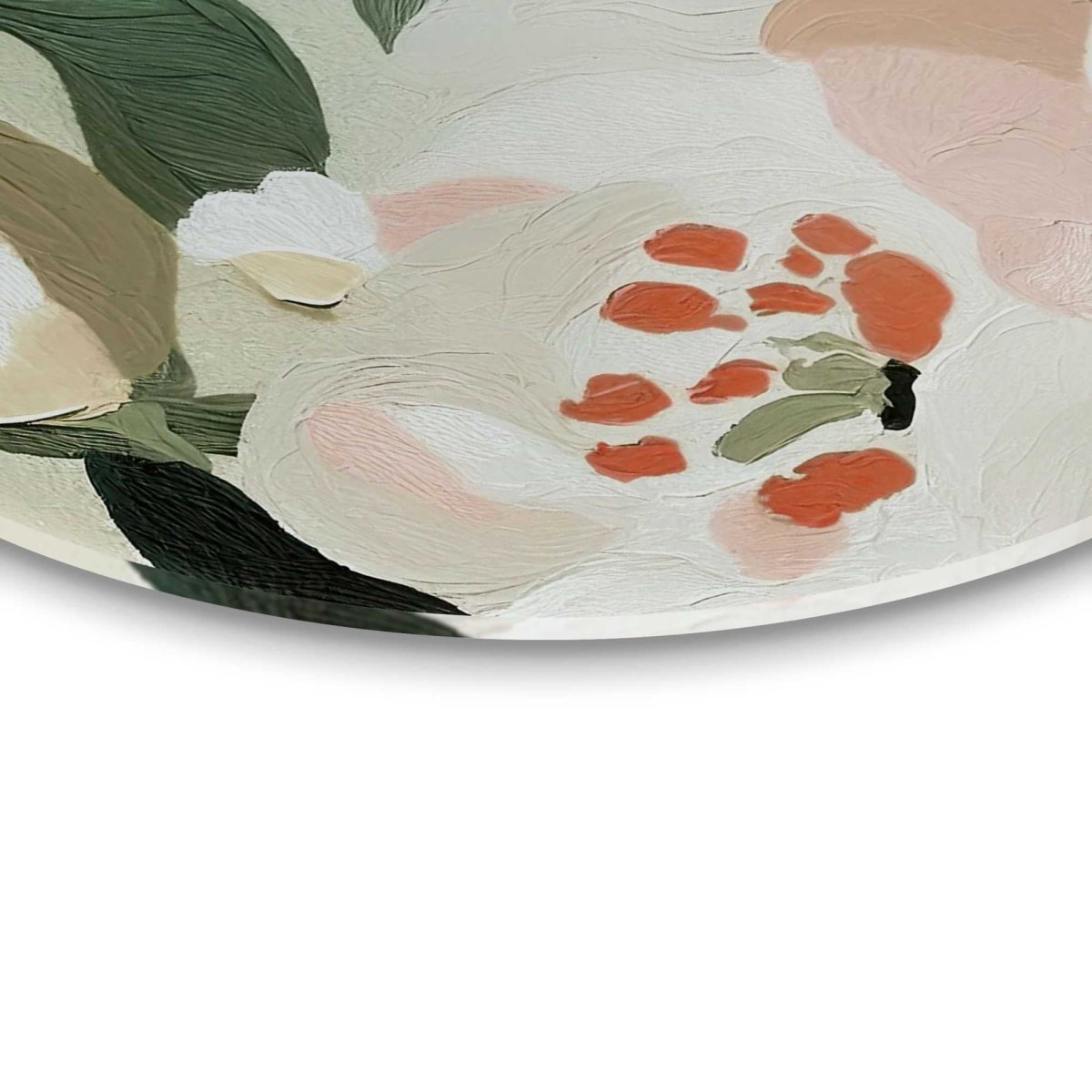 Glasschilderij Pastel bloemen 50 Rond - Reinders