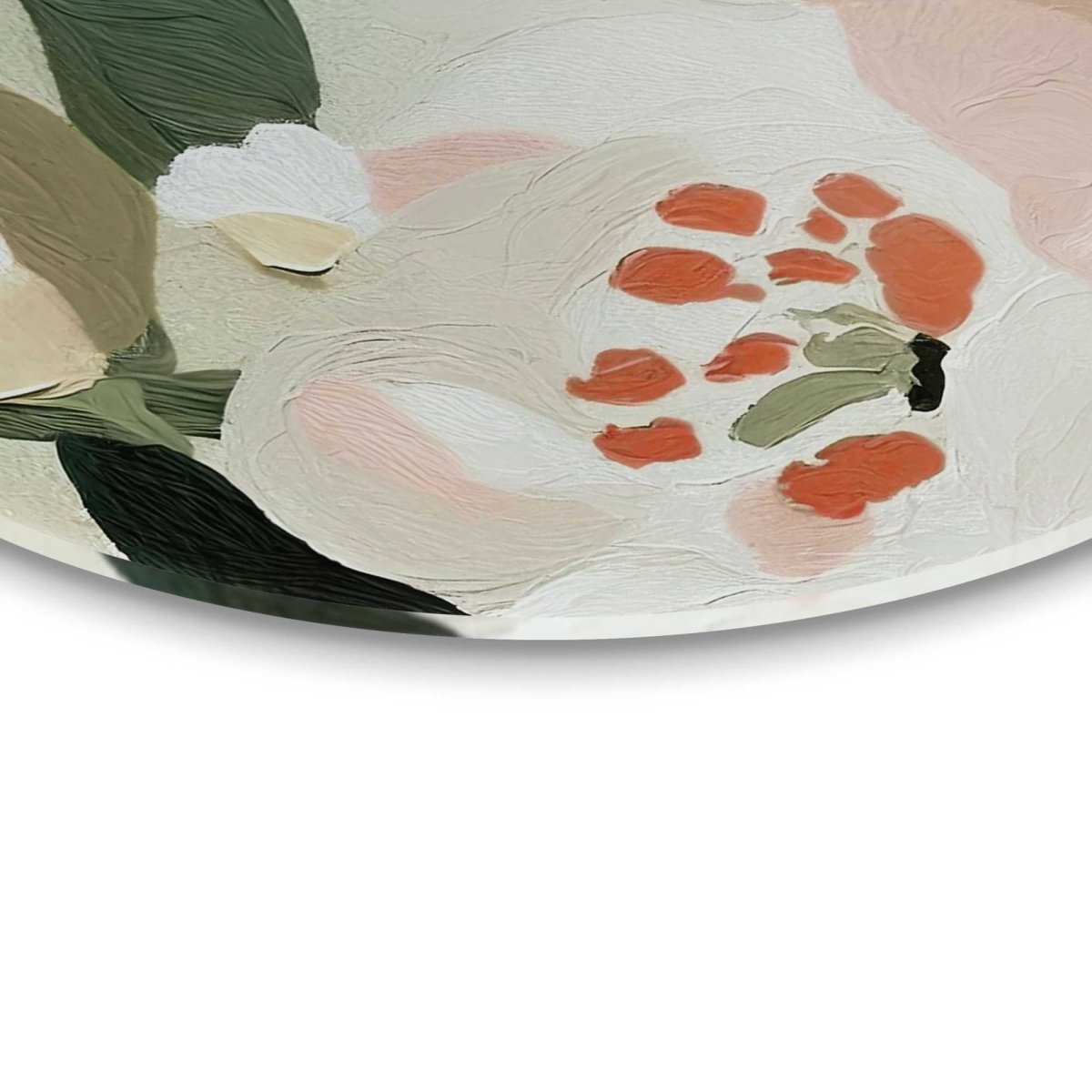 Glasschilderij Pastel bloemen 70 Rond - Reinders