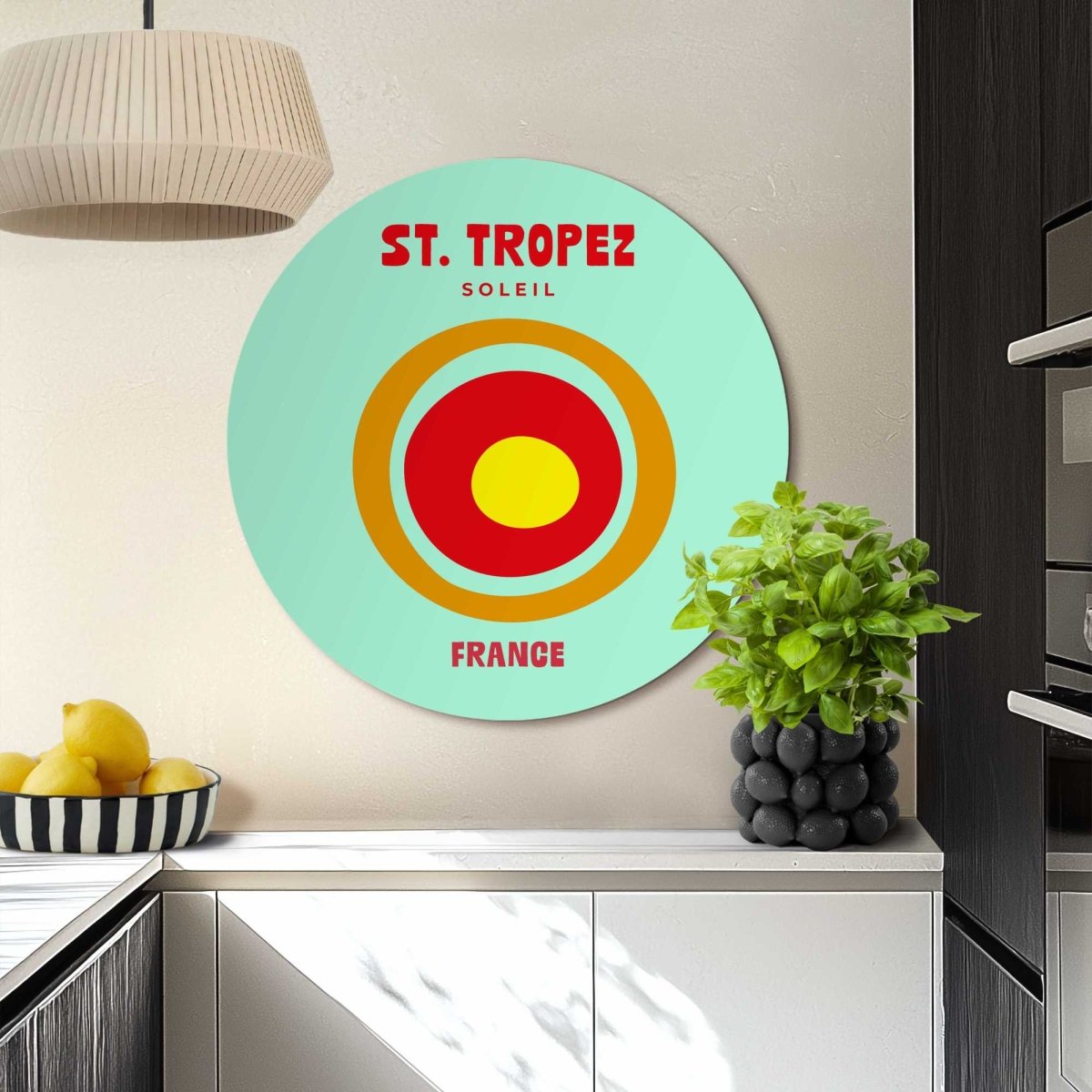 Glasschilderij Saint Tropez 70 Rond - Reinders
