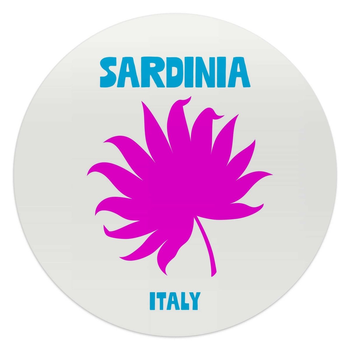 Glasschilderij Sardinië 50 Rond - Reinders