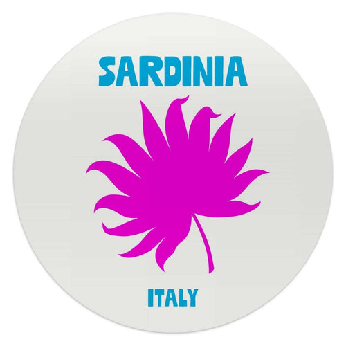 Glasbild Sardinien 50 Rund