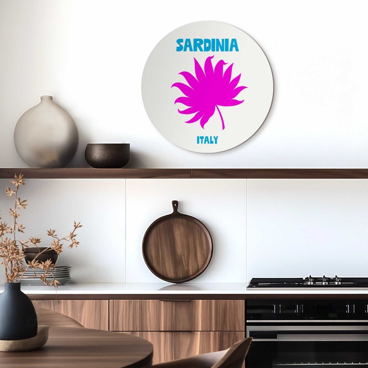 Glasschilderij Sardinië 50 Rond - Reinders