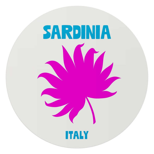 Glasbild Sardinien 70 Rund