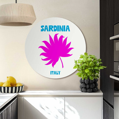 Glasschilderij Sardinië 70 Rond - Reinders