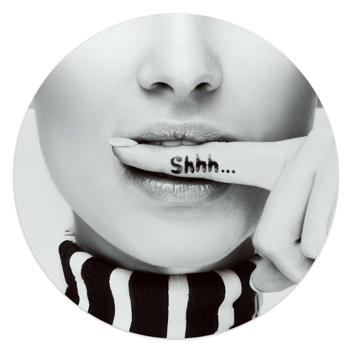 Glasschilderij Shhh.. 50 Rond - Reinders