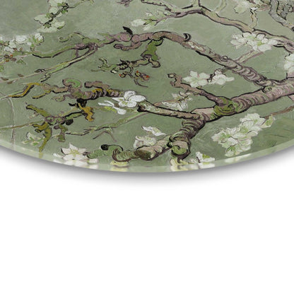 Glasschilderij Van Gogh amandelbloesem 50 Rond - Reinders