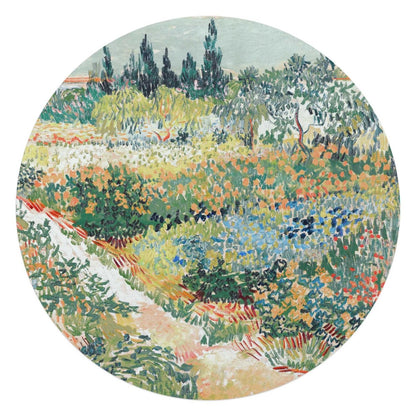 Glasschilderij Van Gogh - Tuin in Arles 70 Rond - Reinders