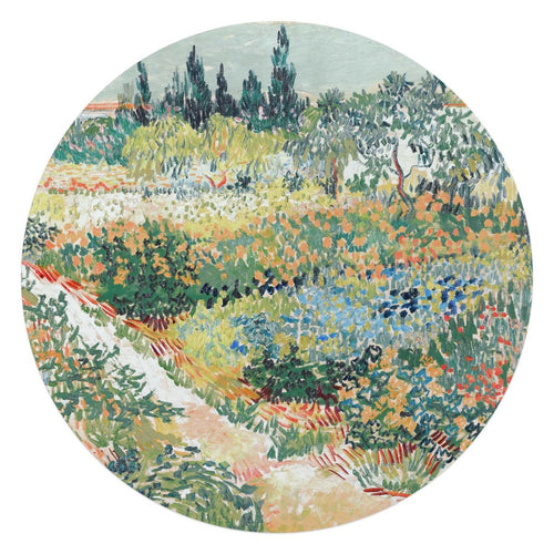 Glasbild Van Gogh - Garten in Arles 70 Rund