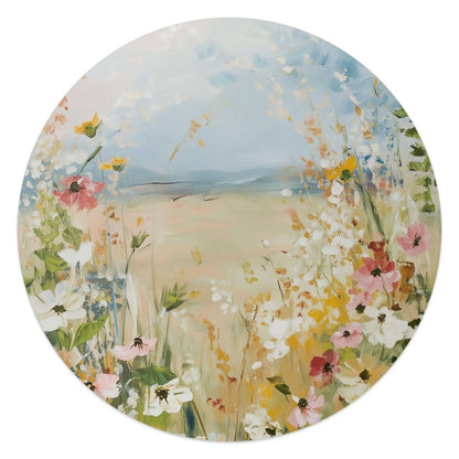 Glasschilderij Veld in bloei 50 Rond - Reinders