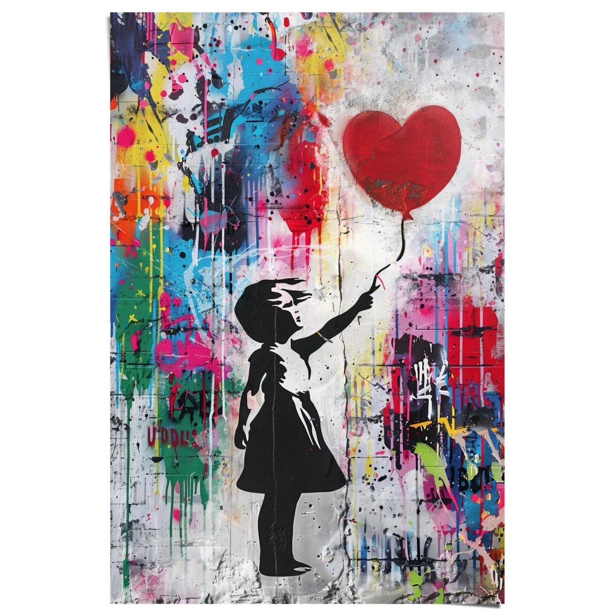 Poster Concrete Balloon Girl 91,5x61 - Reinders