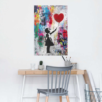 Poster Concrete Balloon Girl 91,5x61 - Reinders