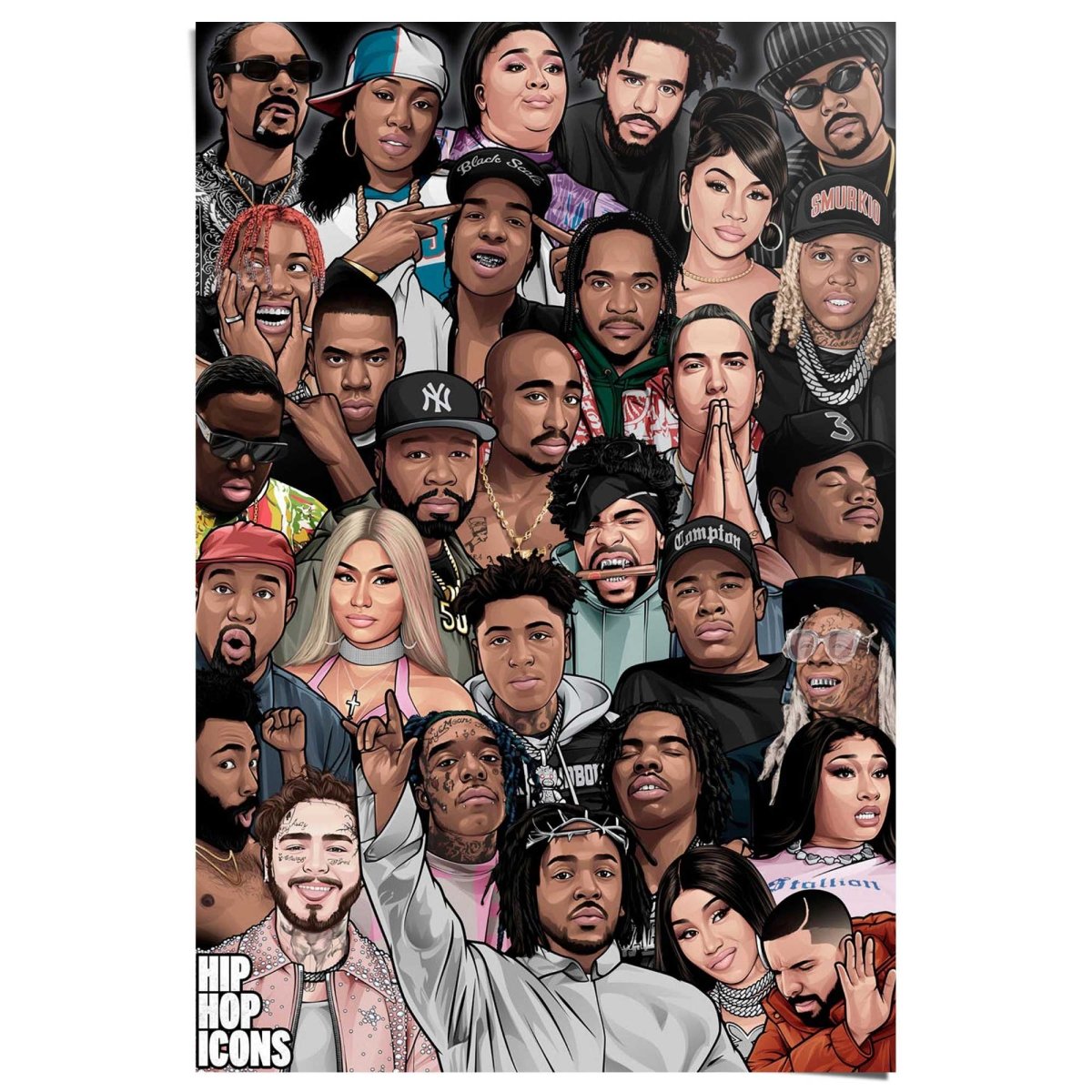 Poster Hip Hop Icons 91,5x61 - Reinders