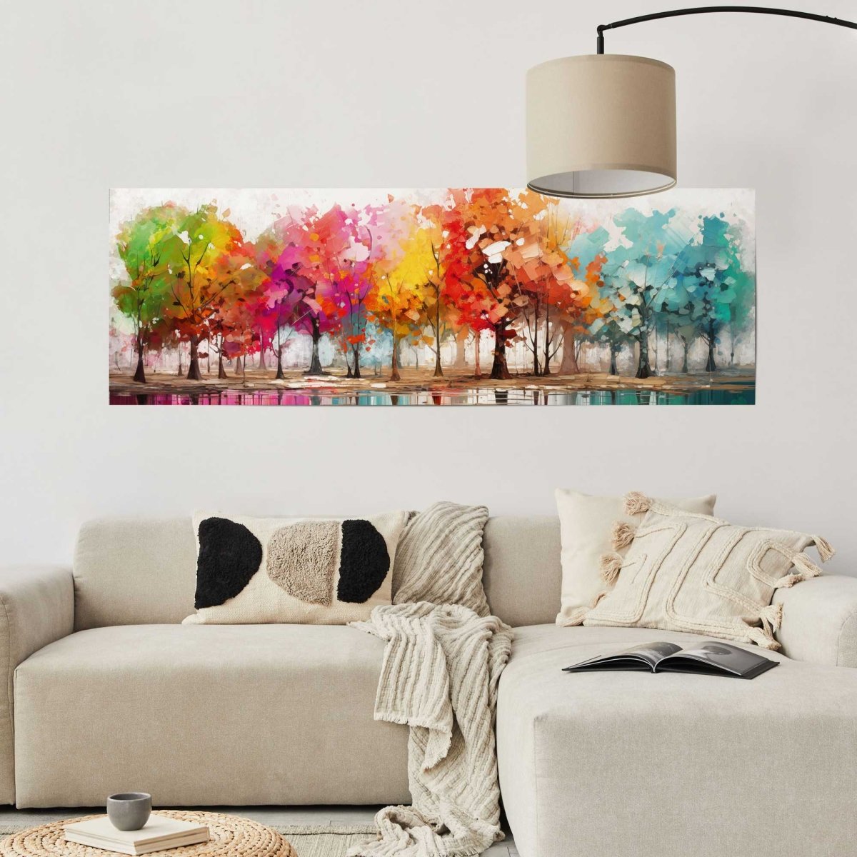 Poster Kleurrijk bos 53x158 - Reinders
