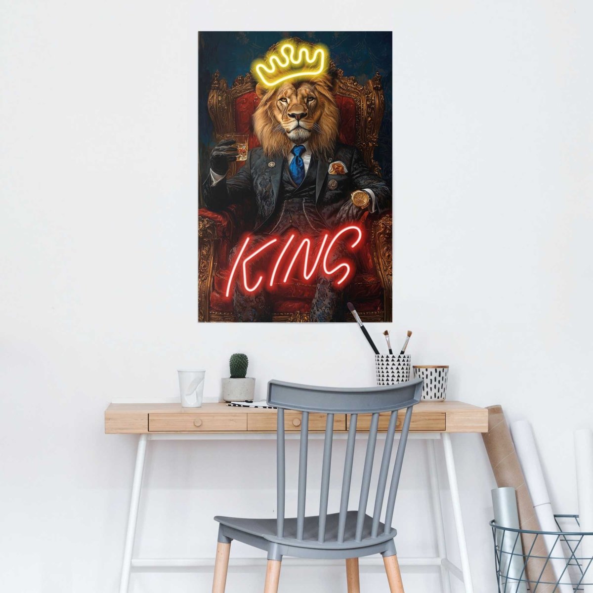 Poster Leeuwenkoning 91,5x61 - Reinders