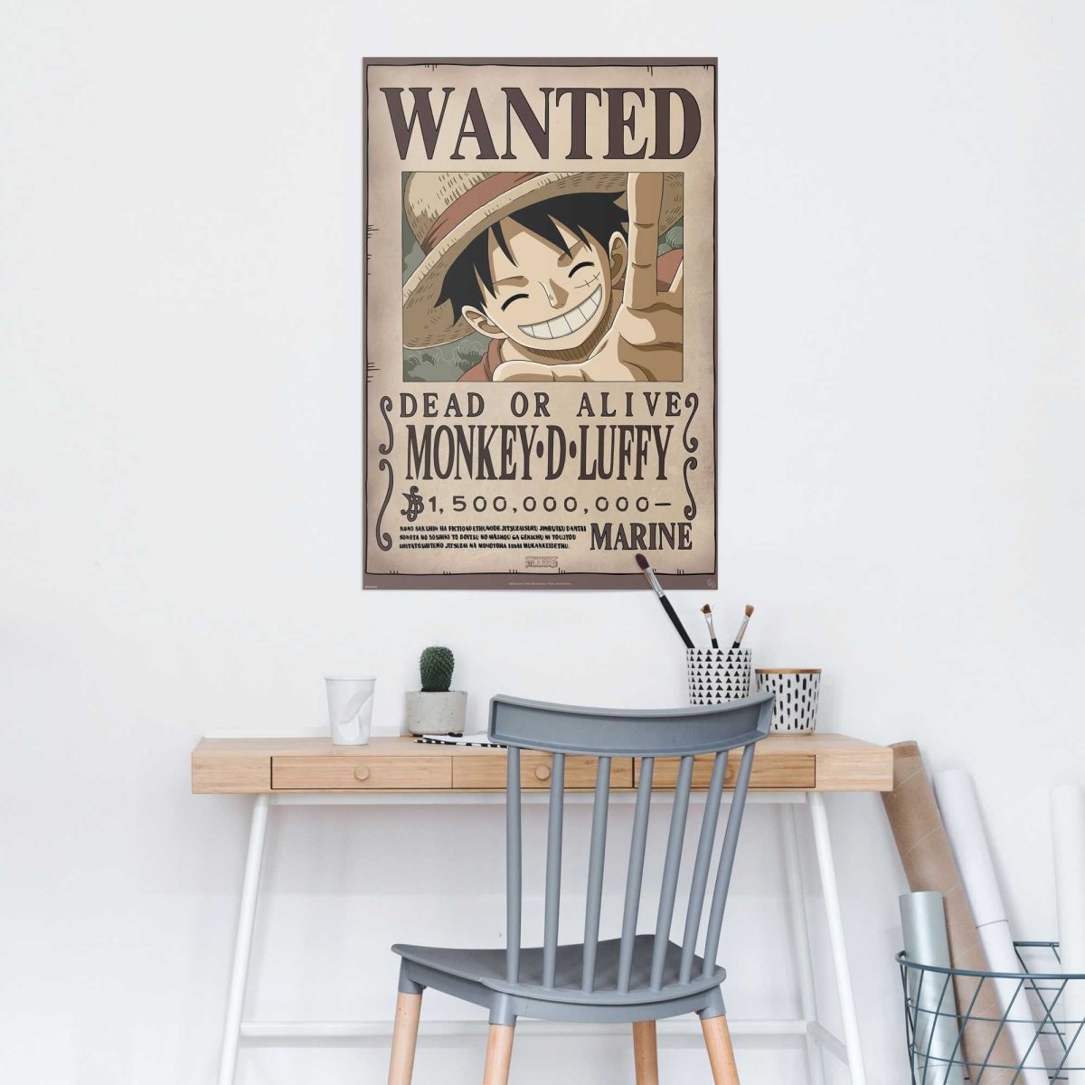 Poster One Piece - wanted Luffy 91,5x61 - Reinders